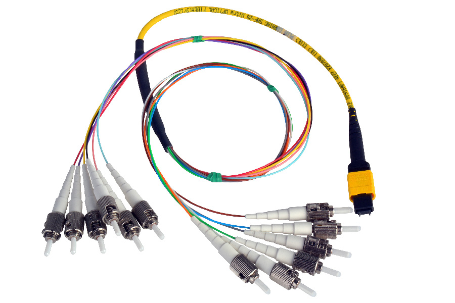 12F MTP Pinned -ST Singlemode OS2 Fiber Optic Harness Cable