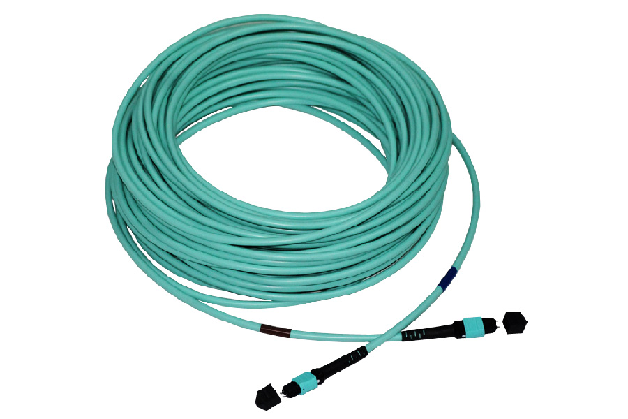 5.0mm 12F MTP Male to MTP Male Multimode OM3 Fiber Optic Trunk Cable