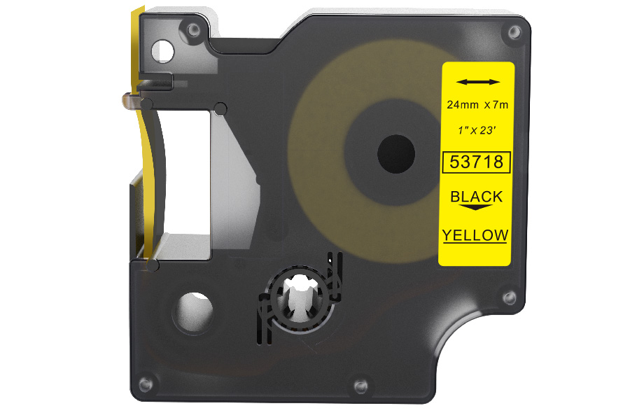 Compatible for DYMO Label Maker Tape Black on Yellow 24mm x 7m