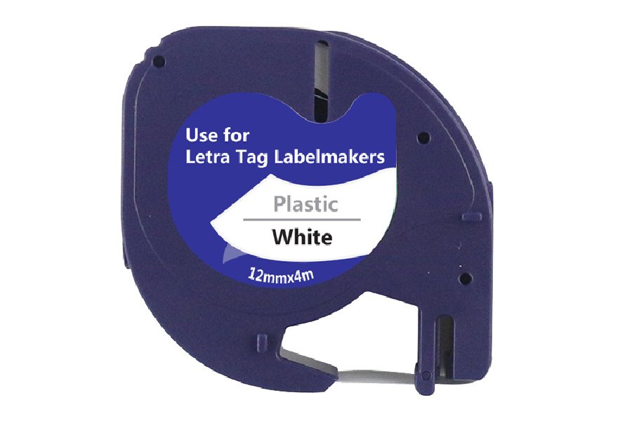 Compatible for Dymo Printer Label Marker Tape Ribbon Plastic White