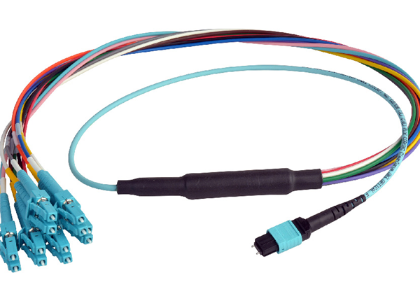 12F MTP Pinned -LC Multimode OM3 Fiber Optic Harness Cable