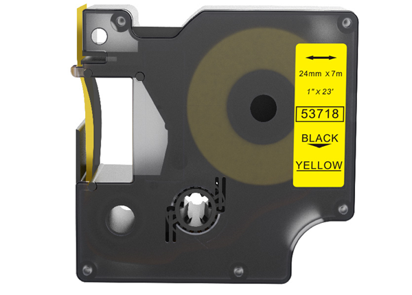 Compatible for DYMO Label Maker Tape Black on Yellow 24mm x 7m