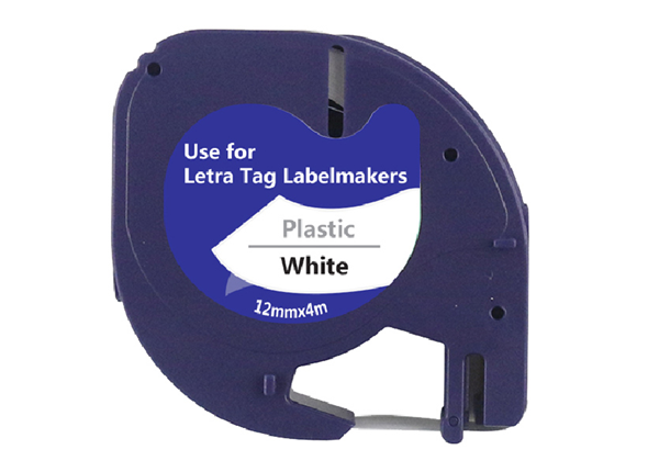 Compatible for Dymo Printer Label Marker Tape Ribbon Plastic White